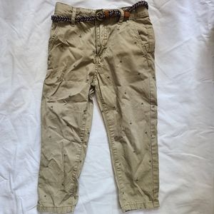 3T Khakis boys with belt cotton